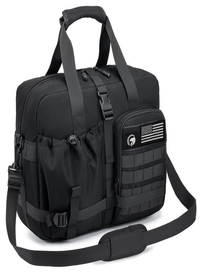 KSIBNW Personal Item Bag 40x30x15cm, Travel Duffle Bag 16x12x6 inch, Tote Carry on Luggage Under Seat for Airplanes Overnight Tactical Messenger Bags 15.6 inch Laptop Bags for Women and Men, Black - Image 1